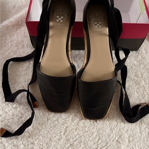 Vince Camuto Black Espadrille Flats